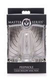 Master Series Adult Toys Clear PeepHole Clear Hollow Anal Plug Small 848518031044