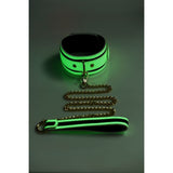 Master Series Adult Toys Green Kink in the Dark Glowing Collar & Lead Flouro Green 848518025654