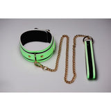 Master Series Adult Toys Green Kink in the Dark Glowing Collar & Lead Flouro Green 848518025654