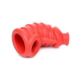 Master Series Adult Toys Red Dark Chamber Silicone Chastity Cage Red 848518043535