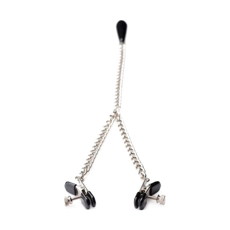Master Series Adult Toys Silver Titty Taunter Nipple Clamps w Weighted Bead 848518039231