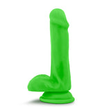 Neo Elite Adult Toys Green Neo Elite 6in Silicone Dual Density Cock with Balls Neon Green 819835022152
