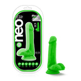 Neo Elite Adult Toys Green Neo Elite 6in Silicone Dual Density Cock with Balls Neon Green 819835022152