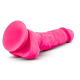Neo Elite Adult Toys Pink Neo Elite 7.5in Silicone Dual Density Cock with Balls Neon Pink 819835022084
