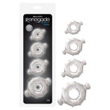 NS Novelties COCK RINGS Clear Renegade Vitality Rings -  Cock Rings - Set of 4 Sizes 657447097454