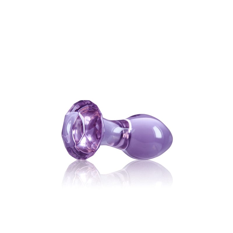 NS Novelties GLASS TOYS Purple Crystal Gem -  -  9 cm Glass Butt Plug 657447104787