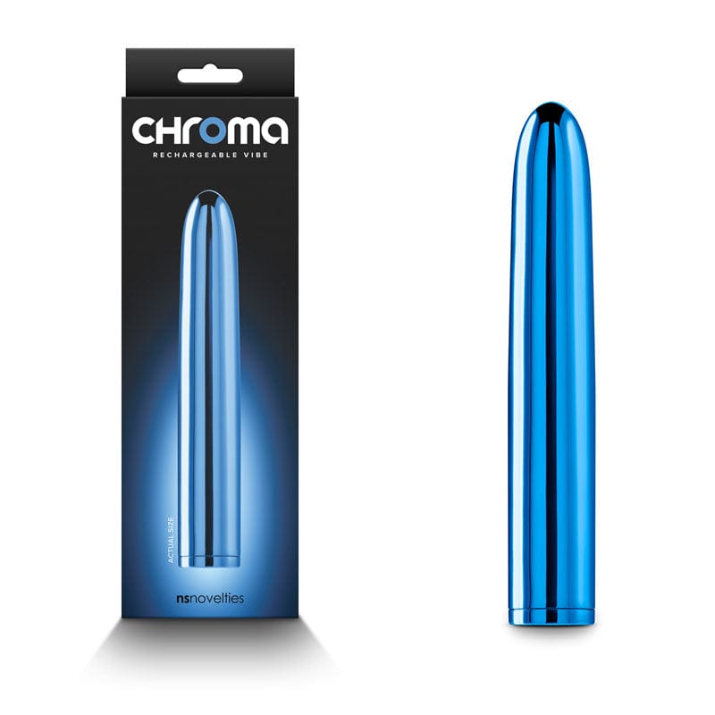 NS Novelties VIBRATORS Blue Chroma -  - Metallic  17 cm USB Rechargeable Vibrator 657447105821