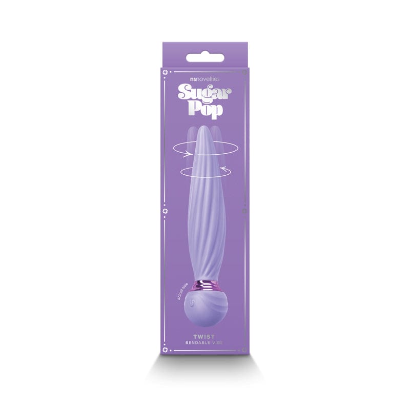 NS Novelties VIBRATORS Purple Sugar Pop - Twist - 16 cm USB Rechargeable Massage Wand 657447105524