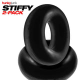 OxBalls Adult Toys Black / One Size Hunky Junk Stiffy 2 Pc Bulge Cockrings Tar Ice 840215121073