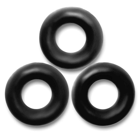 Fat Willy Three Piece Jumbo Cockrings Black Cockrings