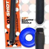 OxBalls Adult Toys Black / One Size Oxshot Butt Nozzle 12in Shower Hose w Flex Cockring 840215122414