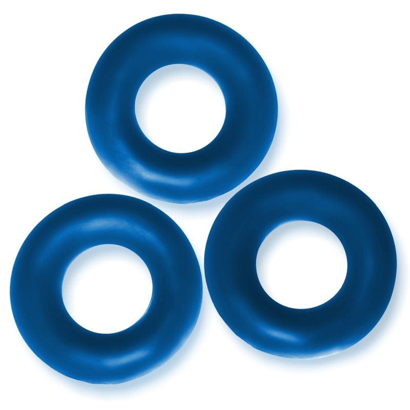 OxBalls Adult Toys Blue / One Size OxBalls Fat Willy 3 Pc Jumbo Cockrings Space Blue 840215121066