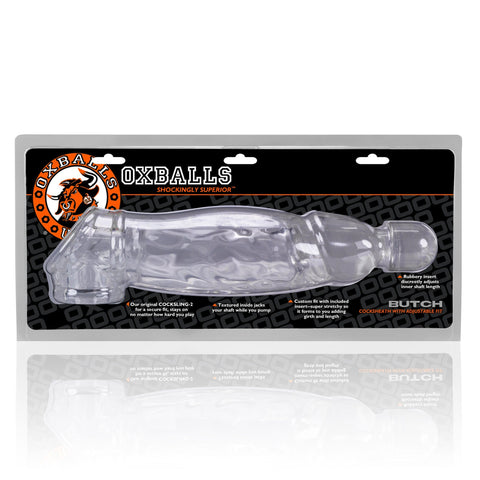 Butch Cocksheath Clear 8.5 Inch Length for Enhanced Girth Penis Extension & Sleeves