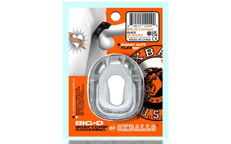 Oxballs Big D Shaft Grip Cock Ring Clear – Adult Stuff Warehouse