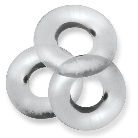 Fat Willy 3 Piece Jumbo Cockrings Clear for Enhanced Pleasure and Performance Cockrings
