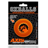 OxBalls Adult Toys Orange / One Size Axis Rib Griphold Cockring Orange Ice 840215122483