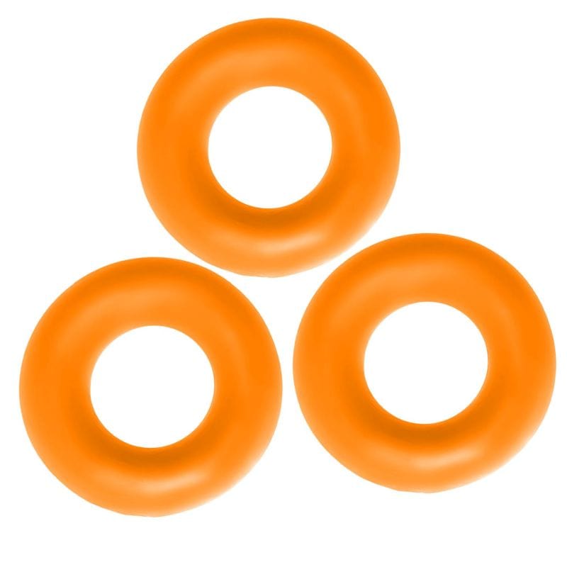 OxBalls Adult Toys Orange / One Size Fat Willy 3 Pc Jumbo Cockrings Orange 840215121035