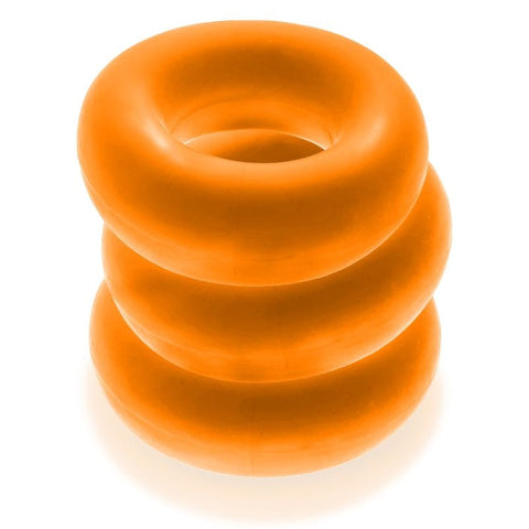 Fat Willy 3 Pc Jumbo Cockrings Orange Cockrings