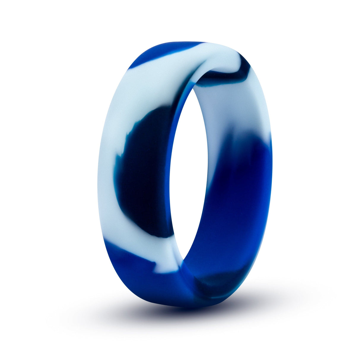 Performance Silicone Camo Cock Ring 1.5in Blue Camouflage Toy COCK RINGS