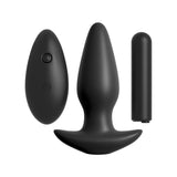 Pipedream ANAL TOYS Black Anal Fantasy Collection Remote Control Silicone Plug -  10 cm (4'') Vibrating Butt Plug 603912332124