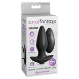 Pipedream ANAL TOYS Black Anal Fantasy Collection Remote Control Silicone Plug -  10 cm (4'') Vibrating Butt Plug 603912332124