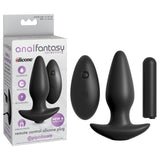 Pipedream ANAL TOYS Black Anal Fantasy Collection Remote Control Silicone Plug -  10 cm (4'') Vibrating Butt Plug 603912332124