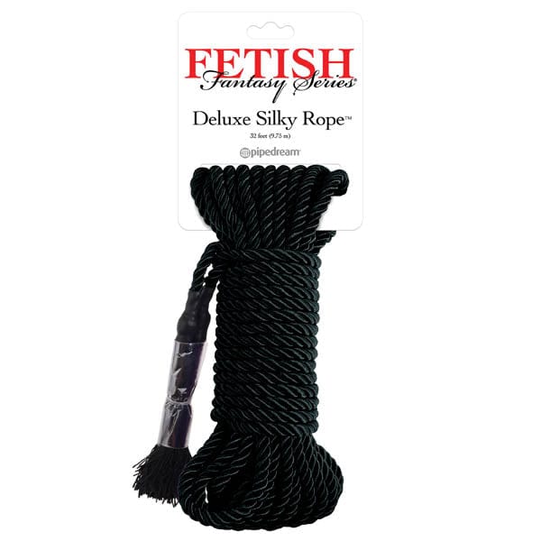 Fetish Fantasy Series Deluxe Silky Rope 9.75 m Bondage Rope Black Rope