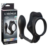 Pipedream COCK RINGS Black Fantasy C-ringz Rock Hard Ass-gasm -  Cock Ring with Vibrating Anal Plug 603912358452
