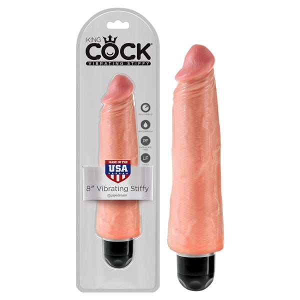 Pipedream DONGS Flesh King Cock 8'' Vibrating Stiffy -  20.3 cm Vibrating Dong 603912743814