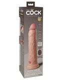 Pipedream DONGS Flesh King Cock Elite 9'' Vibrating Dual Density Cock with Remote Dildo 603912769449