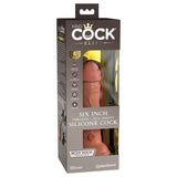King Cock Elite 6'' Vibrating Dual Density Cock - Tan - Tan 15.2 cm USB Rechargeable Vibrating Dong