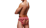 Prowler Lingerie Red / Extra Large Prowler Red Paw Open Back Brief White/Red 884472029161