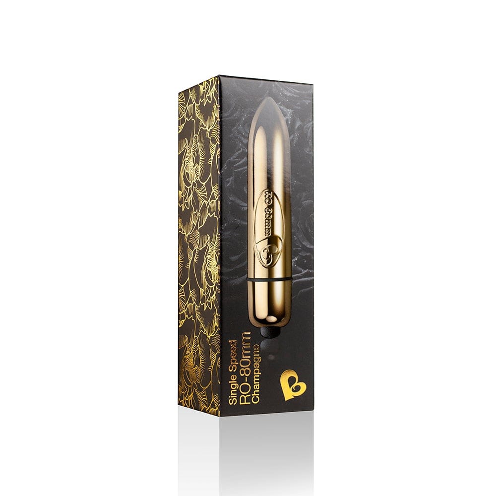 Rocks Off Adult Toys Gold RO-80 Single Speed Bullet Champagne Gold 811041013849