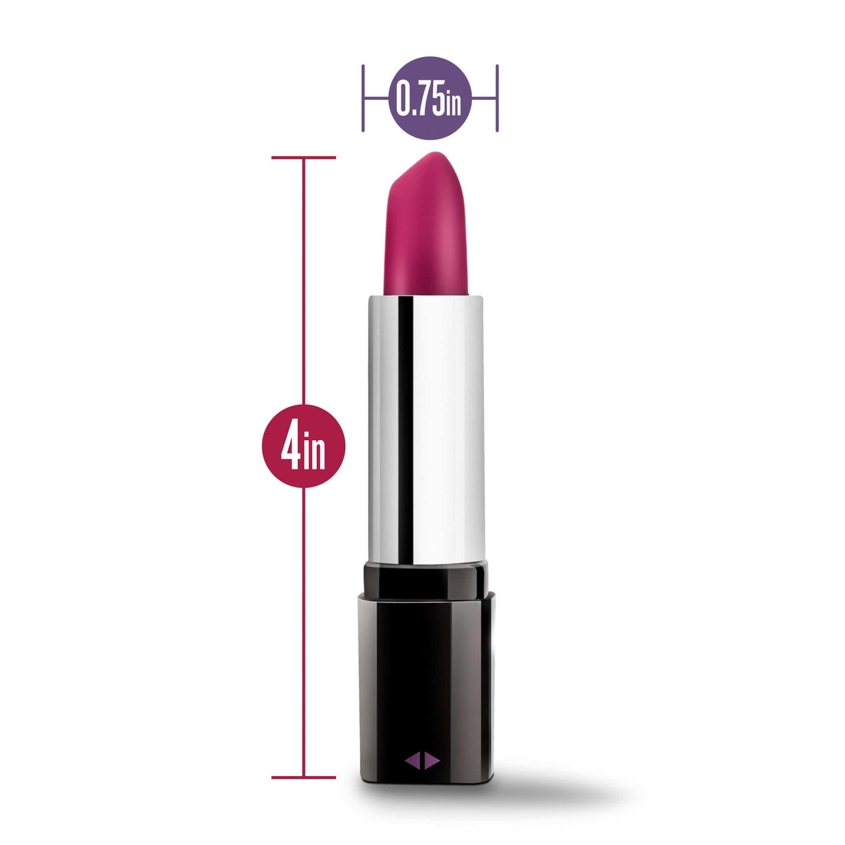Rose Lipstick Vibe Black 4 Inch Compact Pleasure Toy > Vibrators > Mini Vibrators
