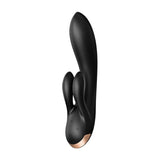 Satisfyer Adult Toys Black Satisfyer Double Flex App Rabbit Vibrator Black 4061504002583