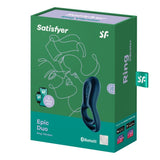 Satisfyer Adult Toys Blue Satisfyer Epic Duo Cockring w Bluetooth & App 4061504009940