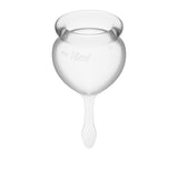 Satisfyer Adult Toys Clear Feel Good Menstrual Cup Transparent 2pcs 4061504002088