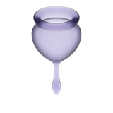 Satisfyer Adult Toys Lilac Feel Good Menstrual Cup Lila 2pcs 4061504002101