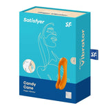 Satisfyer Adult Toys Orange Satisfyer Candy Cane Finger Vibrator - Orange 4061504004143