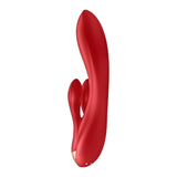 Satisfyer Adult Toys Red Satisfyer Double Flex App Rabbit Vibrator Red 4061504006828