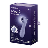 Satisfyer AIR PULSATION-PREMIUM Purple Satisfyer Pro 2 Generation 3 with App Control - Lilac  Clitoral Stimulator 4061504051864