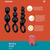 Satisfyer ANAL TOYS-PREMIUM Black Satisfyer Booty Call -  Butt Plugs - Set of 3 4061504000756