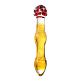 Sexus Glass Adult Toys Yellow Sexus Glass Dildo Yellow/Red 20,5 cm