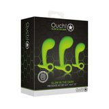 Shots Toys ANAL TOYS Green OUCH! Glow In The Dark Prostate Kit - Glow in Dark Prostate Massagers - Set of 3 7423522648681