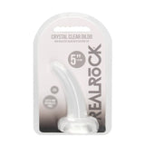Shots Toys DONGS Clear REALROCK Non Realistic Dildo With Suction Cup - 11.5 cm Curved Pegging Dong 7423522579589