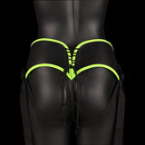 Shots Toys STRAP-ONS Green OUCH! Glow In The Dark Strap-on Harness 14.5 cm Strap-On 7423522642672