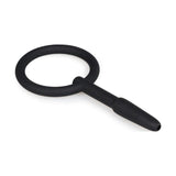 Sinner Adult Toys Black Hollow Silicone Penis Plug With Pull Ring 8719497662524