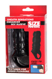 Size Matters Adult Toys Black Sheath Sensations Enhancer Sex Sleeve 848518017956