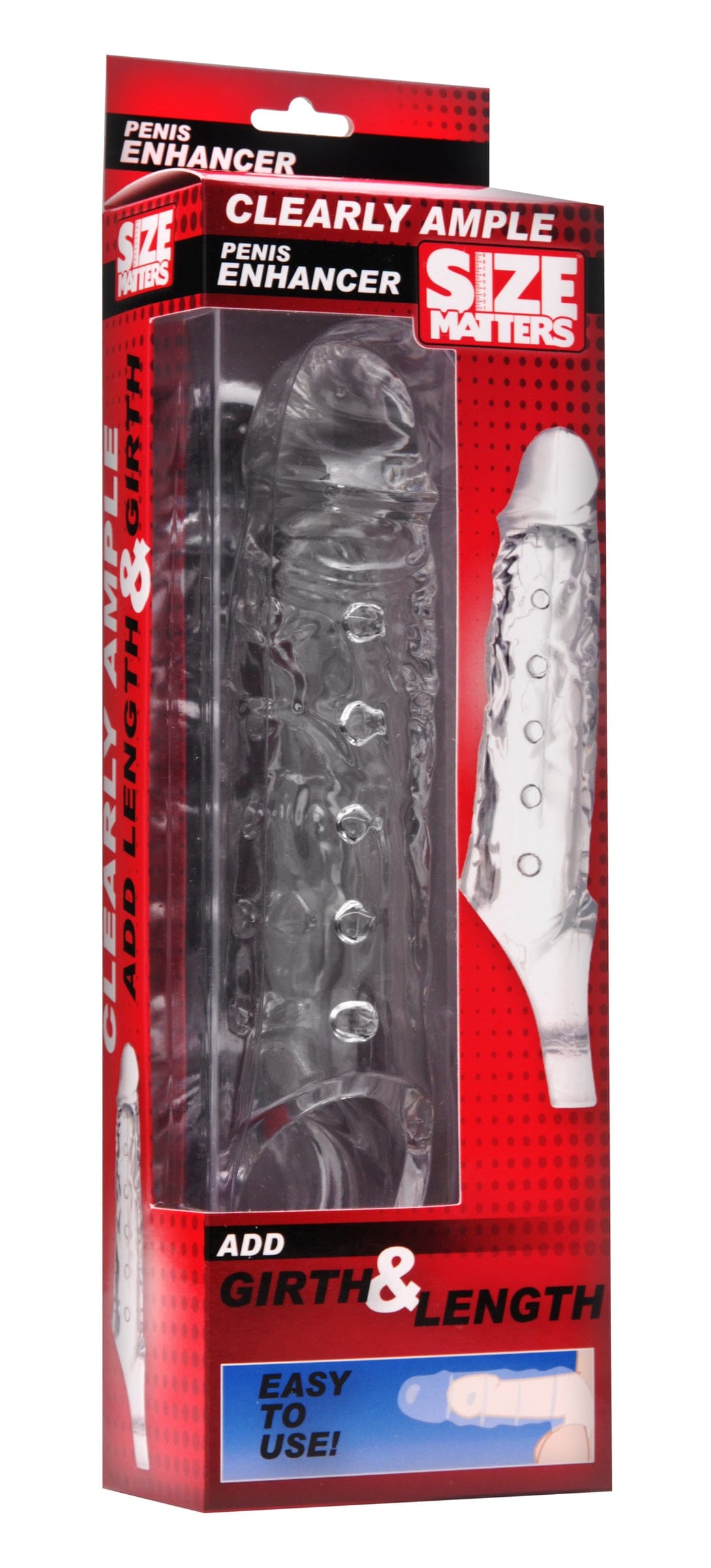 Size Matters Adult Toys Clear Clearly Ample Penis Enhancer Sheath 848518007339