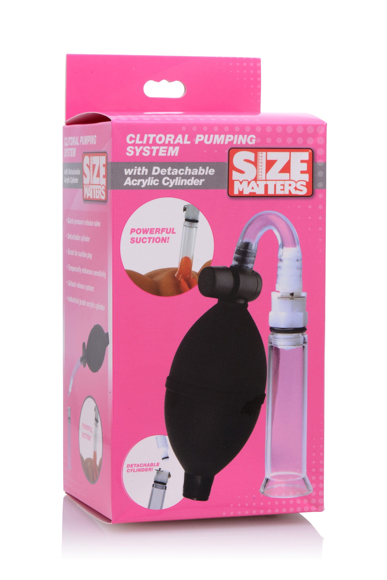Size Matters Adult Toys Clear Clitoral Pumping System 848518022660